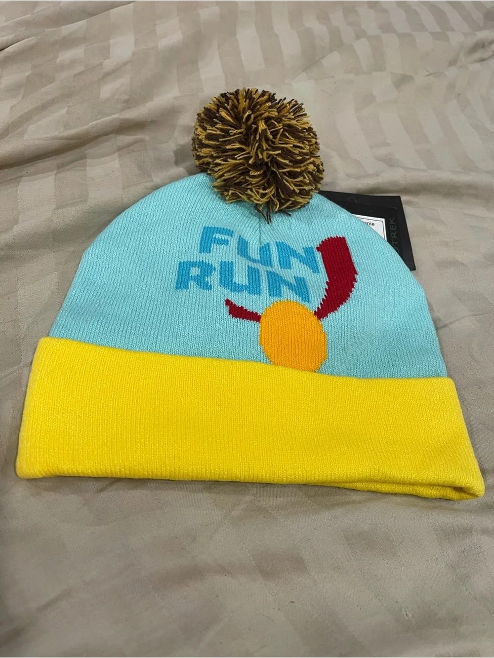 Edtrek Kids Turkey Beanie Hat - Yellow & Light Blue